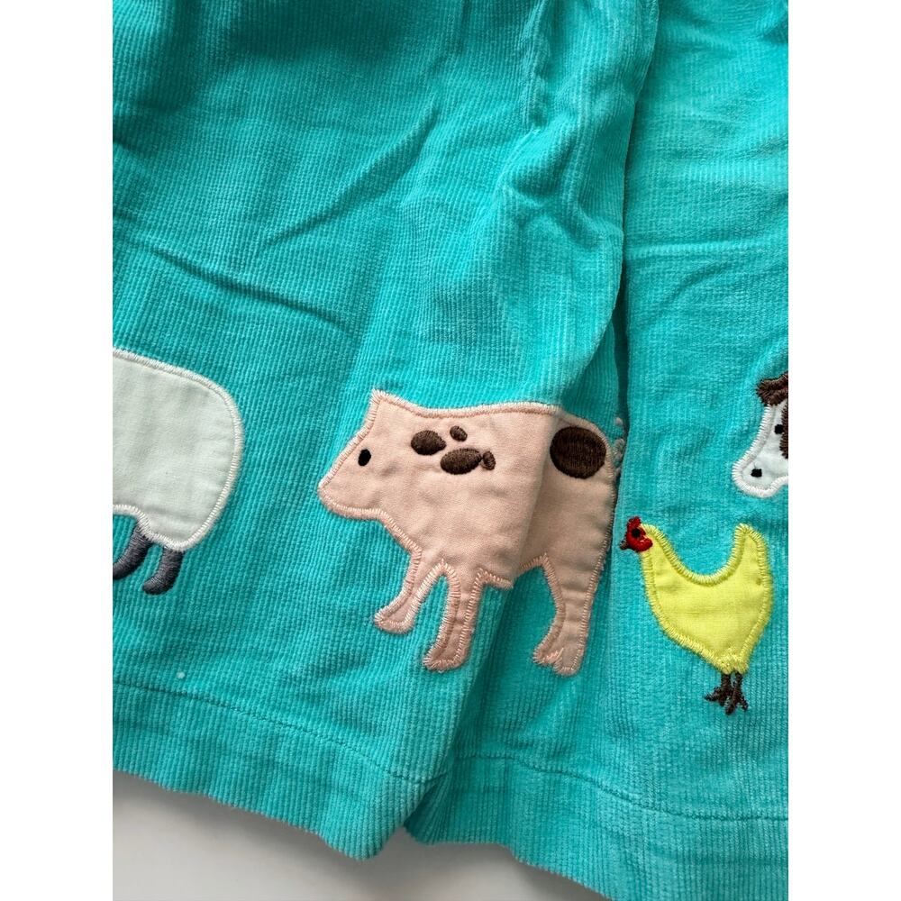 Baby Boden Farm Pinnie Dress - Teal Corduroy - 18-24 Months - Picture 4 of 9